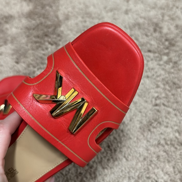 Michael Kors slides Size 6 in adorable red color π - Picture 10 of 12